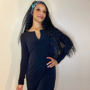 Vince Camuto Black Midi Dress